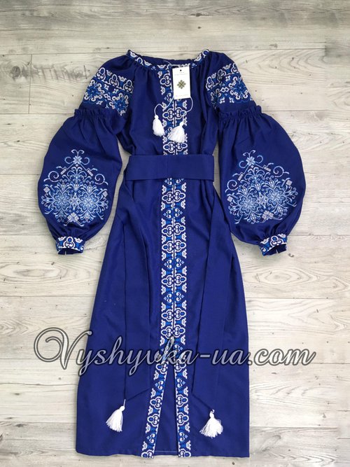Women's embroidered dress "Holy Sky"