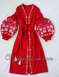 Сукня-вишиванка в стилі бохо "Червона вишуканість"