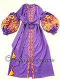 Dress-embroidery in the style of boo "Purple Sophistication"