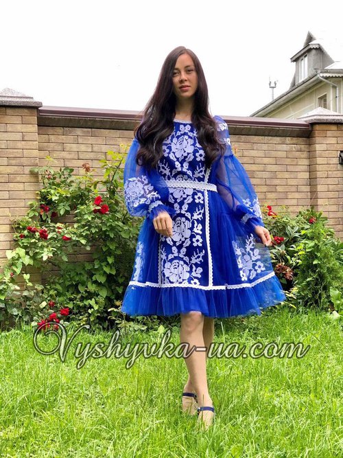 Фатинова вишита сукня  в стилі бохо "Майя"