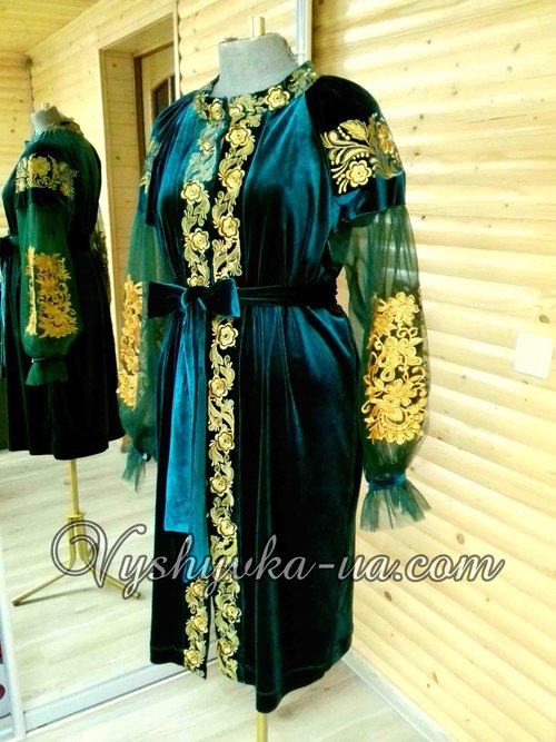 Velvet dress in the style of boo "Ada"