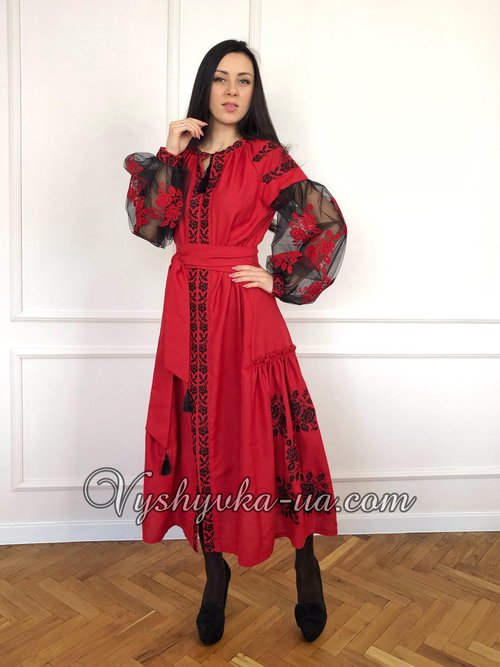 Жіноча вишита сукня в стилі бохо "Ізольда"
