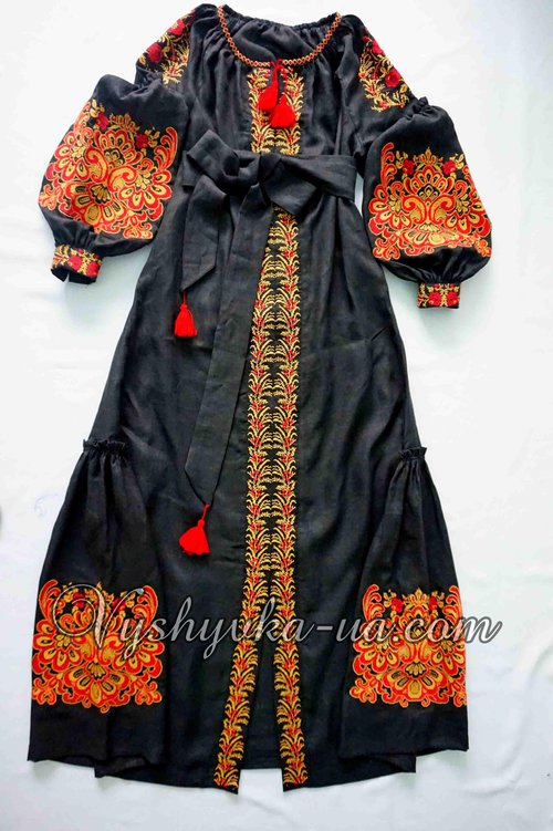 Embroidered dress in the style of boo "Adelina"