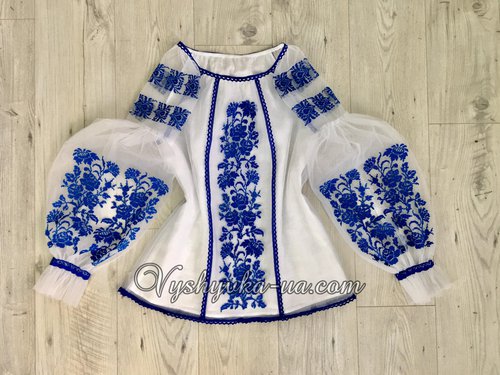 Faux embroidery in the style of boho "cornflower field"