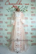 Women's embroidered dress in the style of boho with a combination of "Wild Rose"