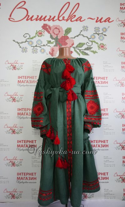 Women's embroidered dress in the style of boho "Wheel of Fortune"