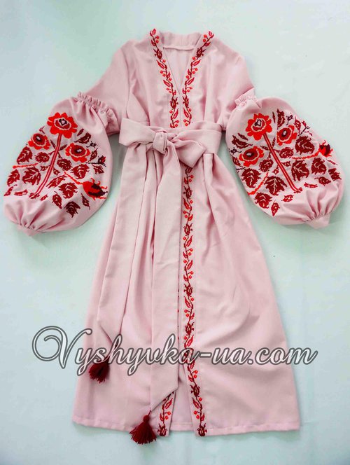 Сукня-вишиванка в стилі бохо "Розова вишуканість"