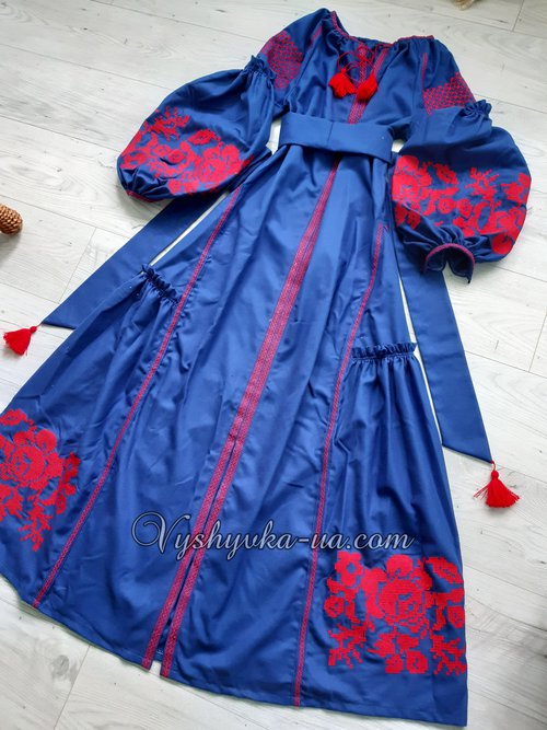 Women's embroidered dress in the style of boho "Waltz of the Flowers"