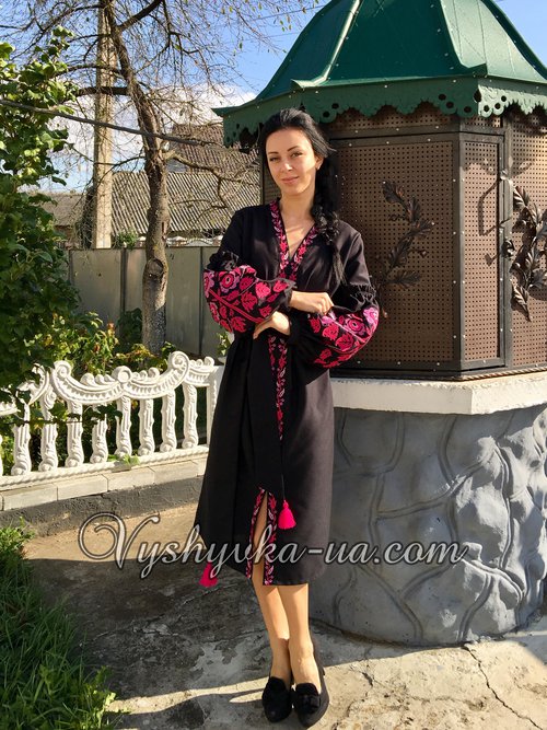 Жіноча вишита сукня в стилі бохо "Вишневий сад"
