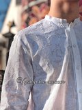 Men's embroidered shirt "Prestige White"