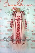 Fatin embroidered boho dress "Red Symphony"