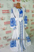 Embroidered dress in Bocho style "Rosinka"