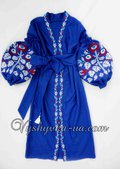 Сукня-вишиванка в стилі бохо "Синя вишуканість"
