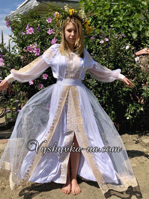 Tulle embroidered dress in the style of boho  "Majestic"