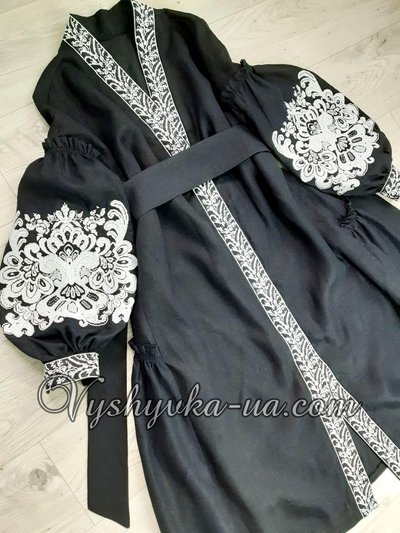 Вишита сукня у стилі бохо «Мрійлива чорна»