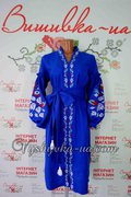 Dress-embroidery in the style of boo "Blue elegance"