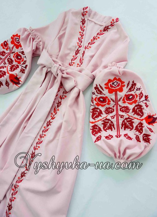 Dress-embroidery in the style of boo "Pink exquisite"