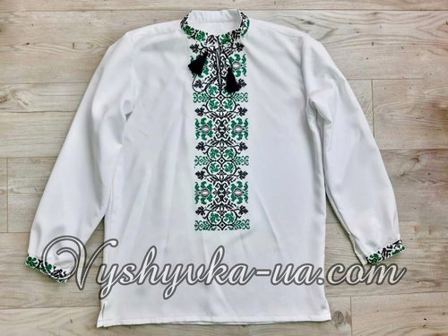 The embroidered men's shirt "Green"
