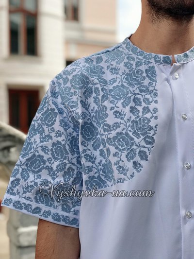 Men's embroidery "Prestige Gray"