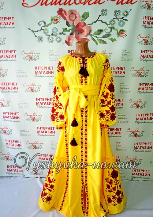 Embroidered dress in Bocho style "Princess"