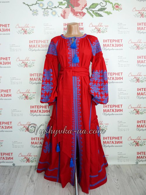 Women's embroidered dress in the style of boho "Ozaliia"