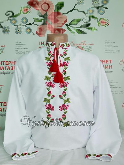 Men's embroidered shirt "Blooming"