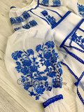 Faux embroidery in the style of boho "cornflower field"