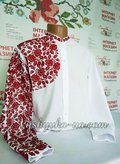 Men's shirt-embroidery "Prestige red"