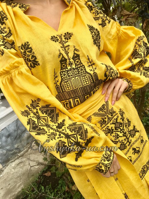 Women's embroidered dress "Autumn Fantasy"