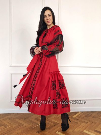 Women's embroidered dress in the style of boho "Isolda"