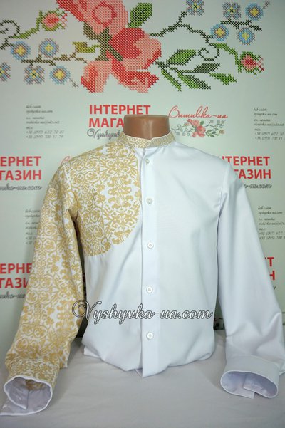 Men's embroidered shirt "Gold"