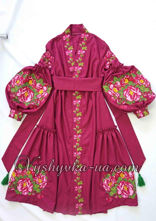 Embroidered boho dress "Magic Garden"